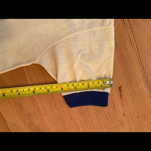 The Legend or the Long Ranger Vintage butter yellow and navy trim tshirt. - Picture 7 of 7
